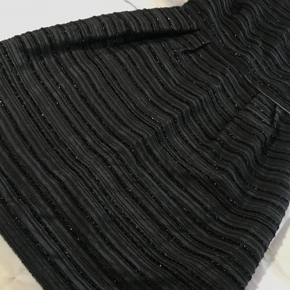 Cynthia Rowley Black Sparkly Striped Dress - Picture 2 of 8